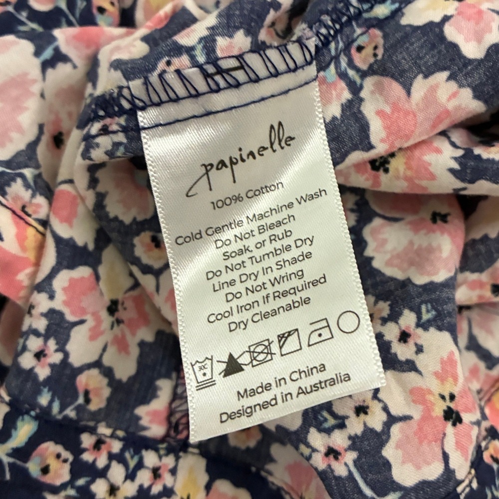Floral Pink and Navy Women's Pajama Set - Picture 9 of 10
